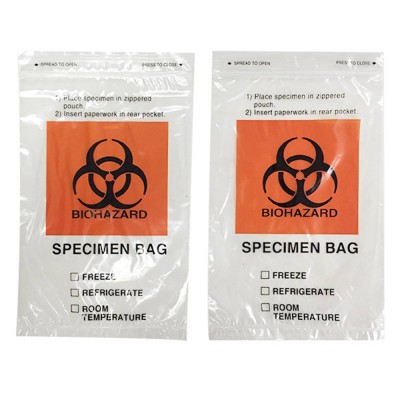 95kpa Medical Packing Ziplock Sealing Plastic Lab Pathology Biohazard Specimen Transport Bag