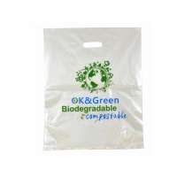 Custom logo printed bio cassava starch pla plastic bags 100% new raw material for plastic bag from china